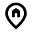 A black map pin location icon featuring a house silhouette inside the marker, representing a local virtual business address and Google Business Profile location in Ocala, FL.