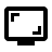 A minimalist black outline icon of a computer monitor, representing high-speed fiber internet, digital connectivity, and tech-ready coworking amenities at Premier Office Center in Ocala, FL.